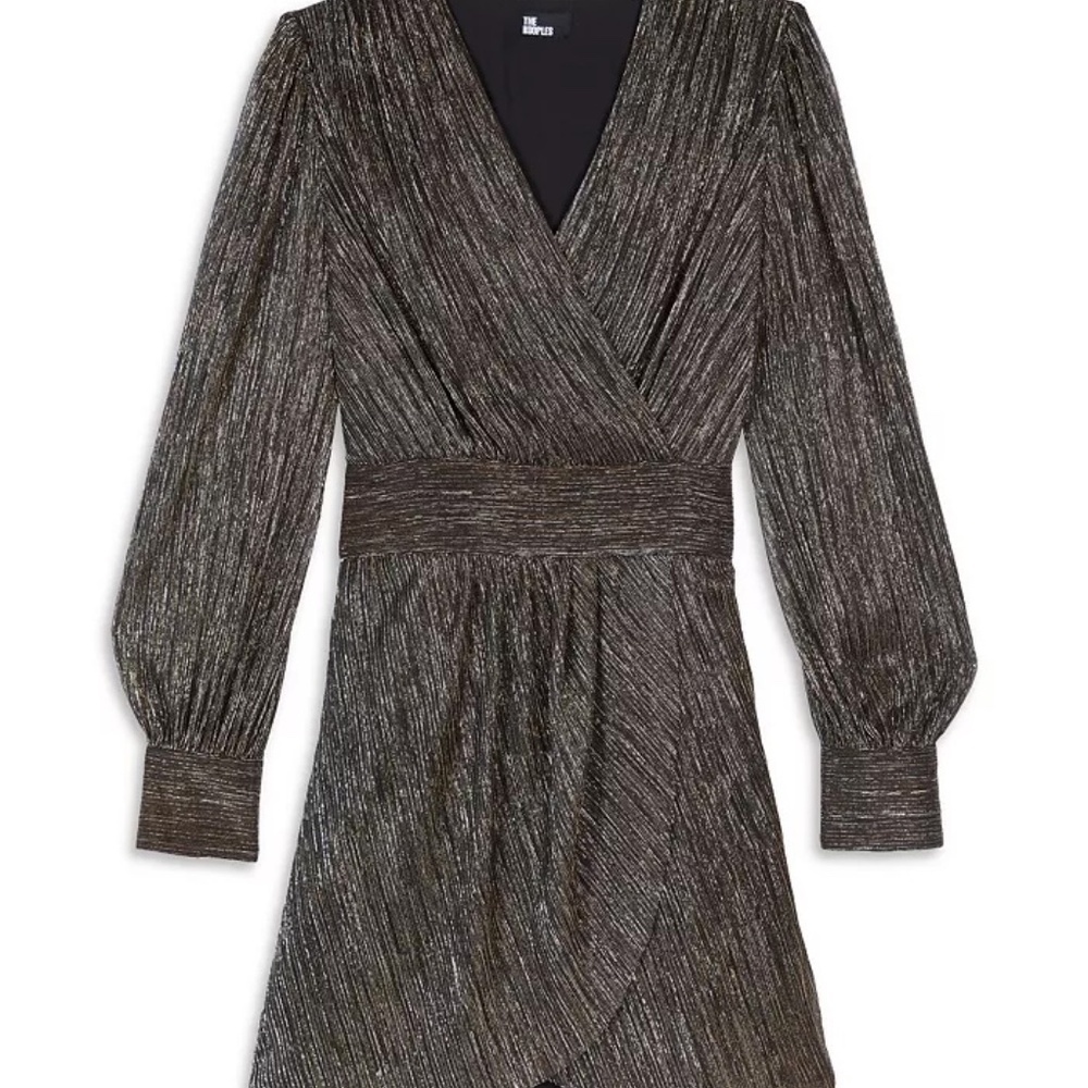 NWT | The Kooples | Metallic Tulip Skirt Mini Dress - Picture 6 of 12